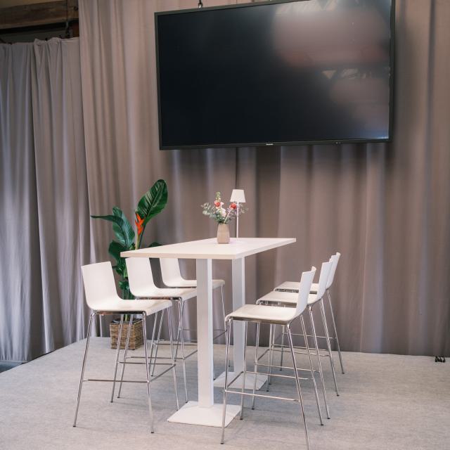 Hochtisch Kuadra all white, 175x70cm 