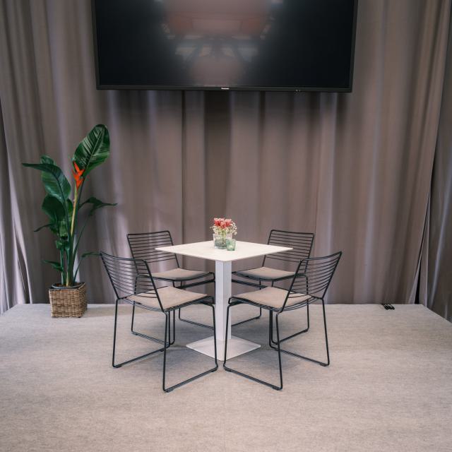Bistrotisch Kuadra all white, 70x70 cm