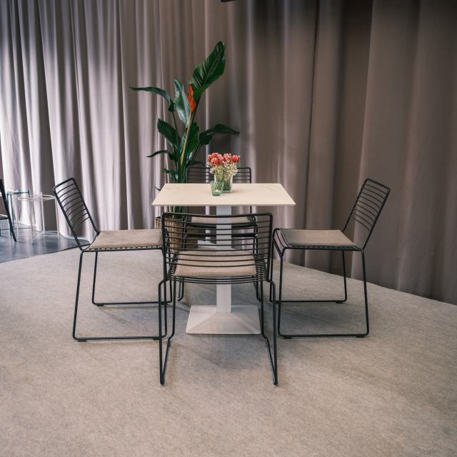 Bistrotisch Kuadra all white, 70x70 cm