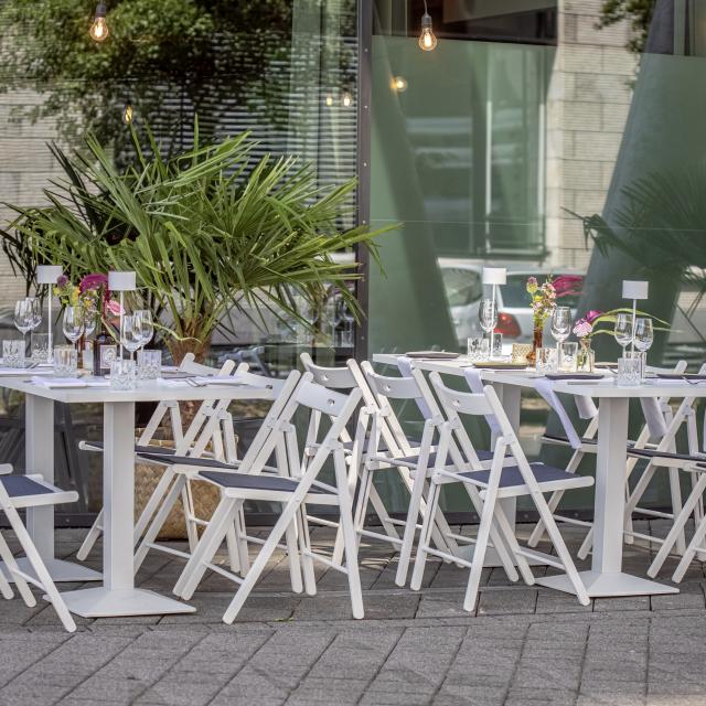 Dinnertisch Kuadra all white, 175x70cm 