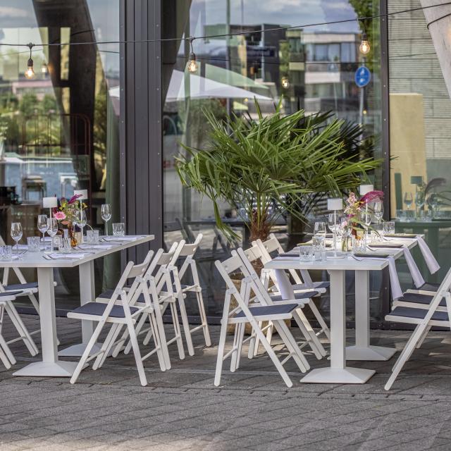 Dinnertisch Kuadra all white, 175x70cm 