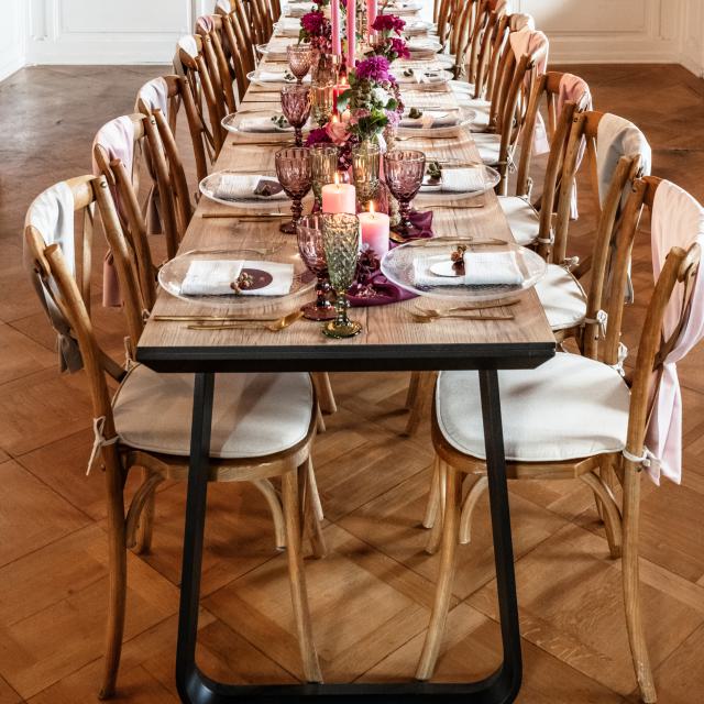 Dinnertisch Salt black oak, 180x70cm