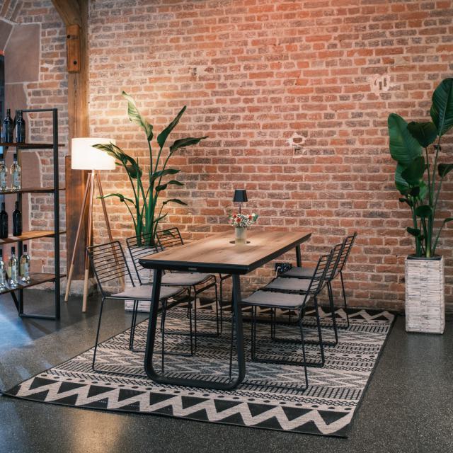 Dinnertisch Salt black oak, 180x70cm