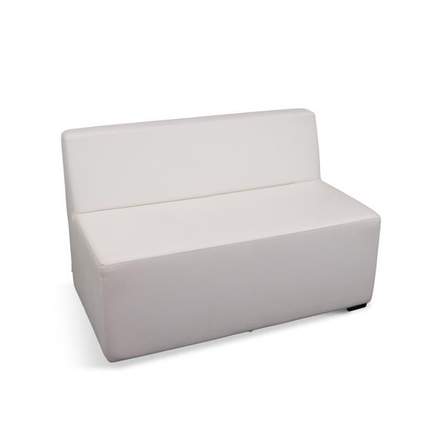 Loungesofa Belly, white - Farbe: Weiß
Material: Kunstleder