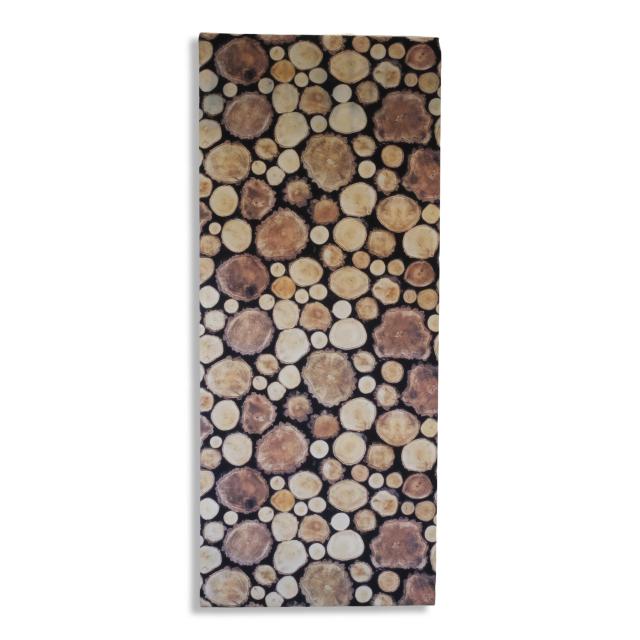 Trennwandrahmen Wood - Holzrahmen einseitig mit Stoff bespannt in Holzoptik H 240 cm x B 100 cm