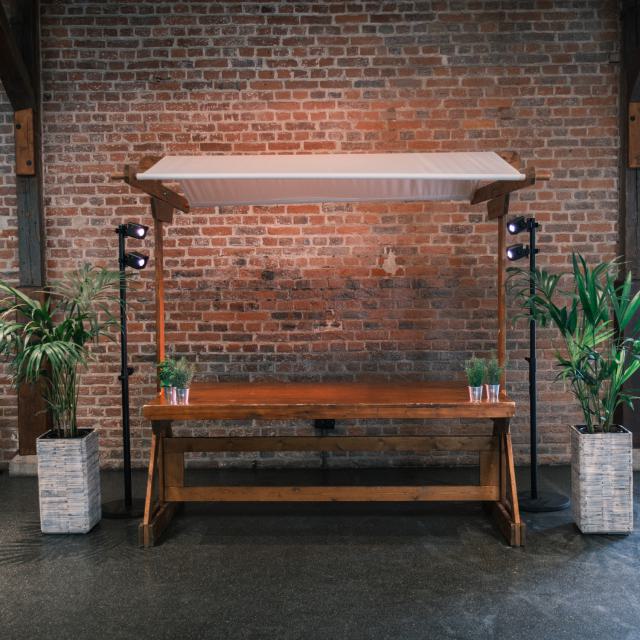 Marktstand holz - Buffet/Bar