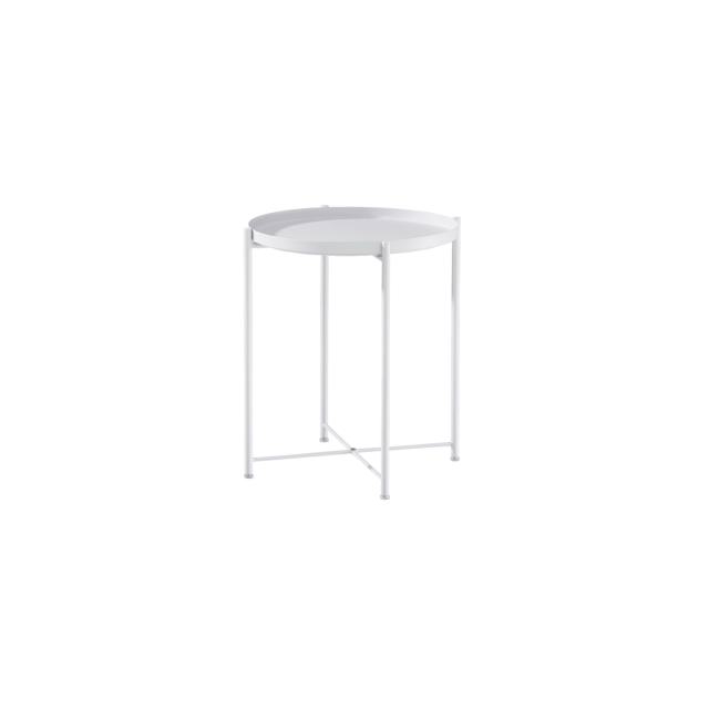 Beistelltisch Steel  - Farben: weiß, grün und blau
Maße: 45x53 cm
Tabletttisch mit abnehmbarem Tablett
