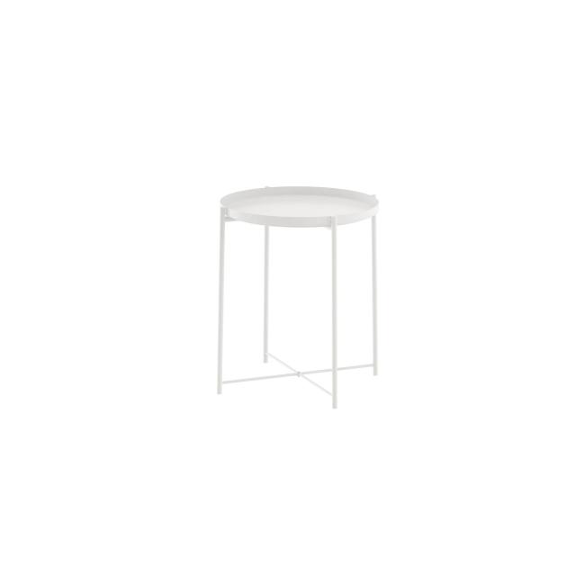 Lounge-Beistelltisch Steel, white