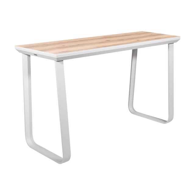 Hochtisch Salt white oak, 180x70cm - Eleganter Hochtisch für bis zu 6 Personen. 
Der Salt ist ein stilvoller, hoher Esstisch mit Aluminiumrahmen und abnehmbarer Tischplatte.