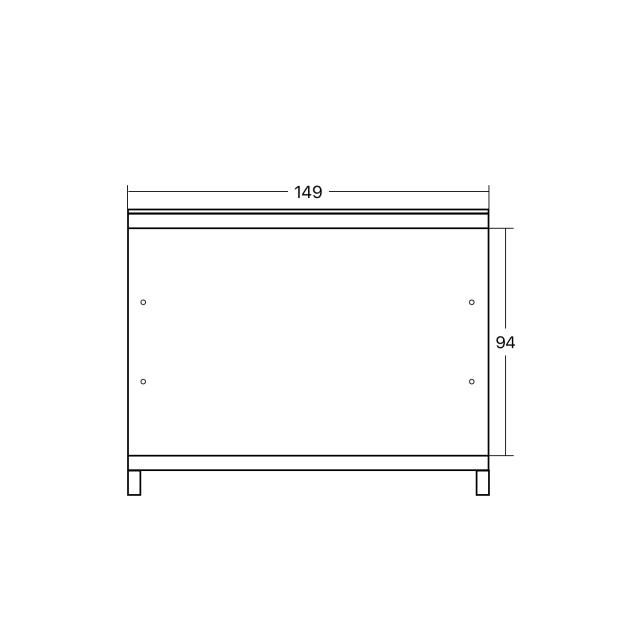 Bartheke - foldable, white