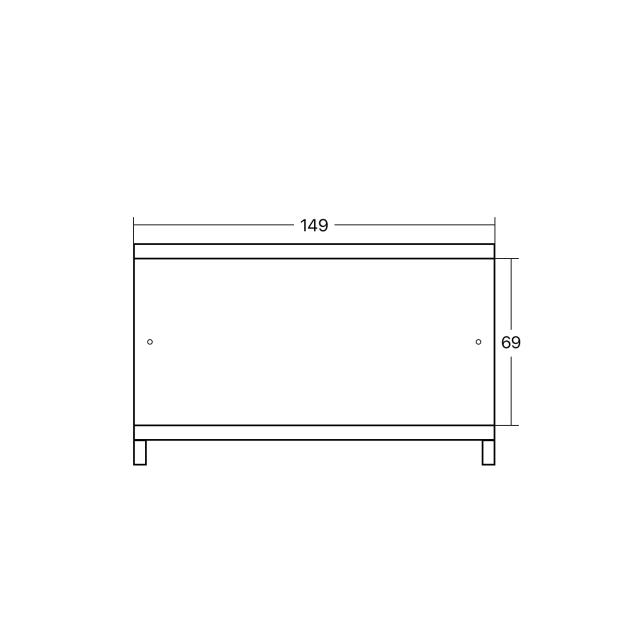 Buffettheke - foldable, white