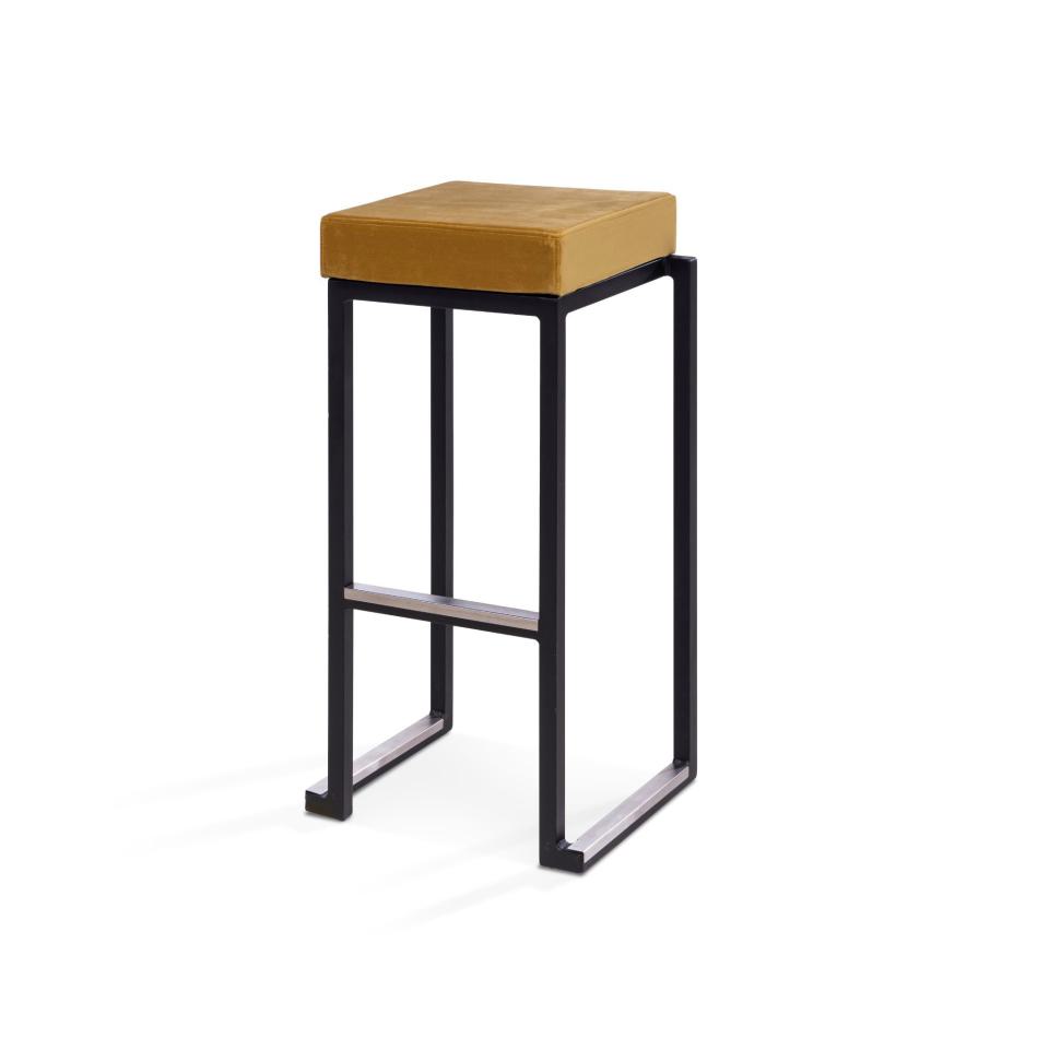Barhocker Smart, black - velvet gold