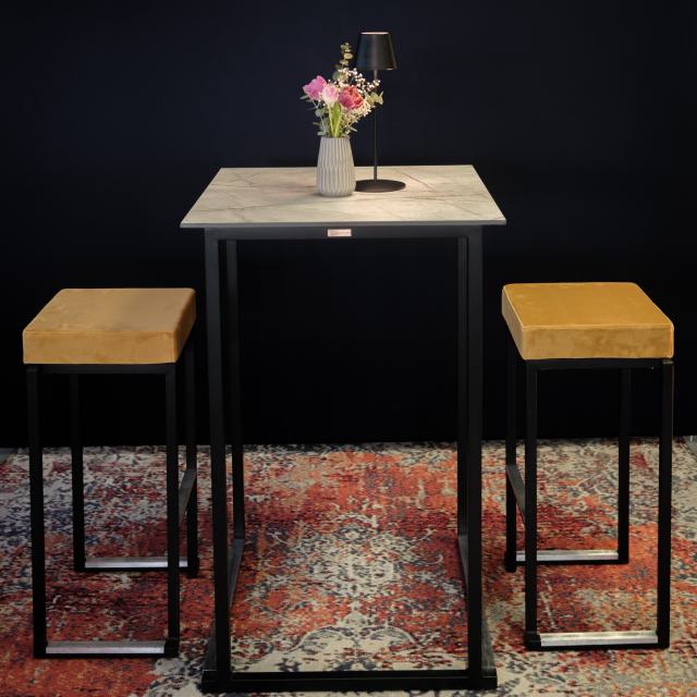 Barhocker Smart, black - velvet gold