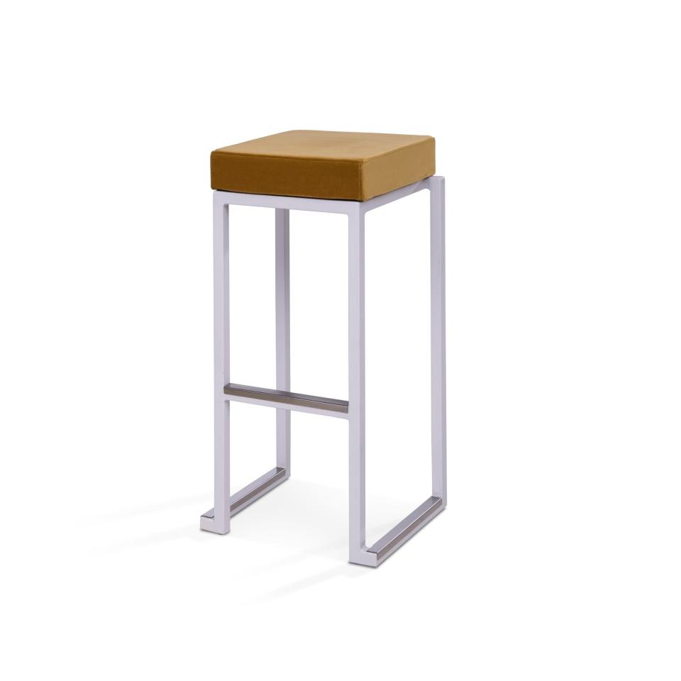 Barhocker Smart, white - velvet gold