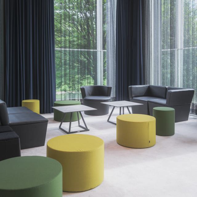 Loungehocker Pouf Wow, yellow - ø65 H43 cm