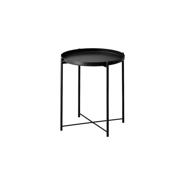 Lounge-Beistelltisch Steel, black - 