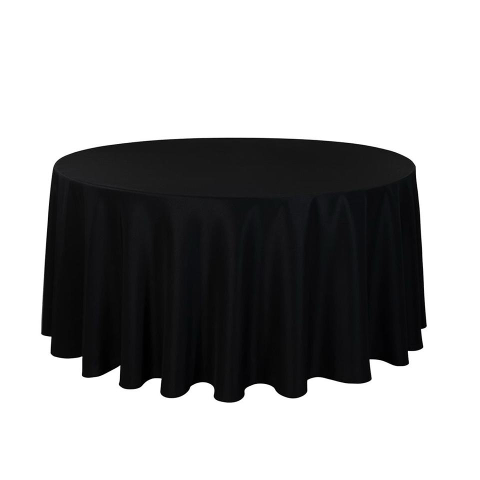 Tischdecke, Stoff,  schwarz, rund, 280cm ø