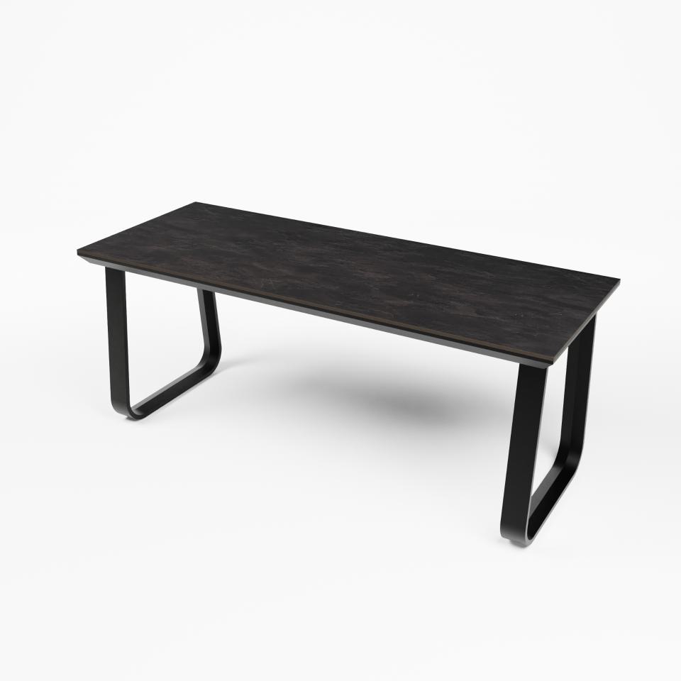 Dinnertisch Salt black moon, 180x70cm