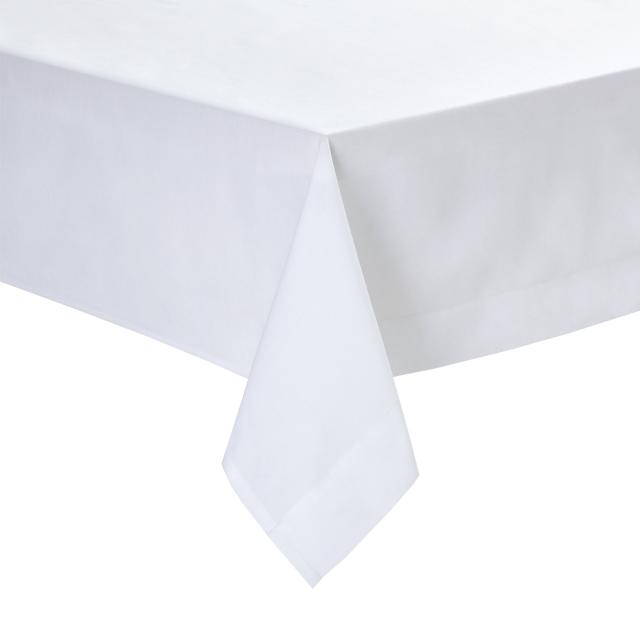 Tischdecke, Stoff, white, 180x280cm - passt auf Banketttisch 1,83 x 0,76 m 